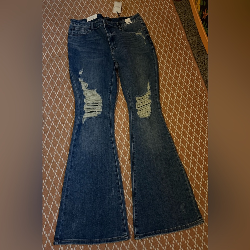 Judy Blue Distressed Flare Jeans
